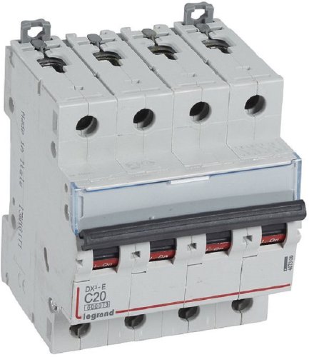 Выключатель автоматический Legrand DX3-E 6000 4п 20А C 6кА фото Выключатель автоматический Legrand DX3-E 6000 4п 20А C 6кА картинка